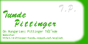 tunde pittinger business card